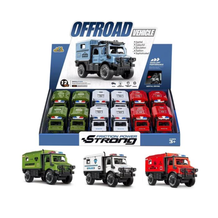 Offroad Brandweerwagen Terugtrek Actiespeelgoed