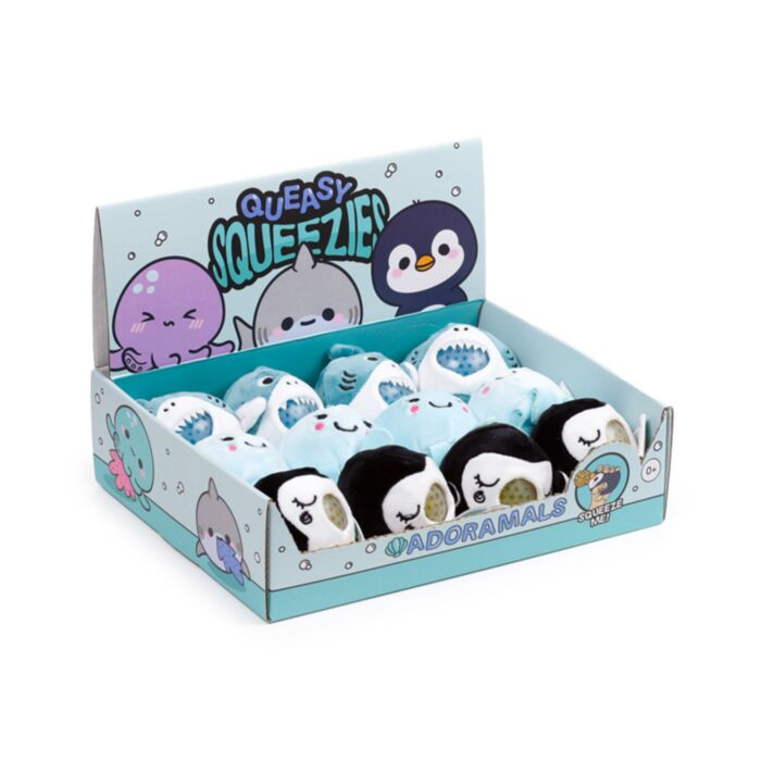 Queasy Squeezies Adoramals Zeehond Octopus Haai Pinguïn Knijp Speelgoed