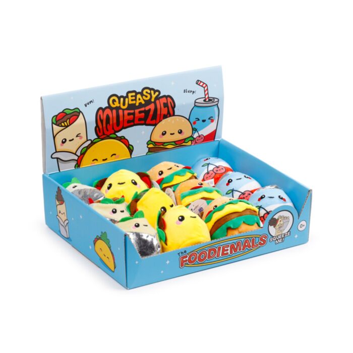 Queasy Squeezies Foodiemals Pluche Knijp Speelgoed