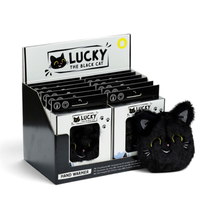 Lucky de Zwarte Kat Pluche Handwarmer