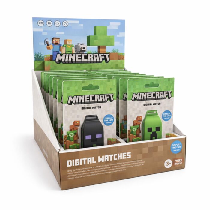 Minecraft Gezichten Digitaal Siliconen Horloge