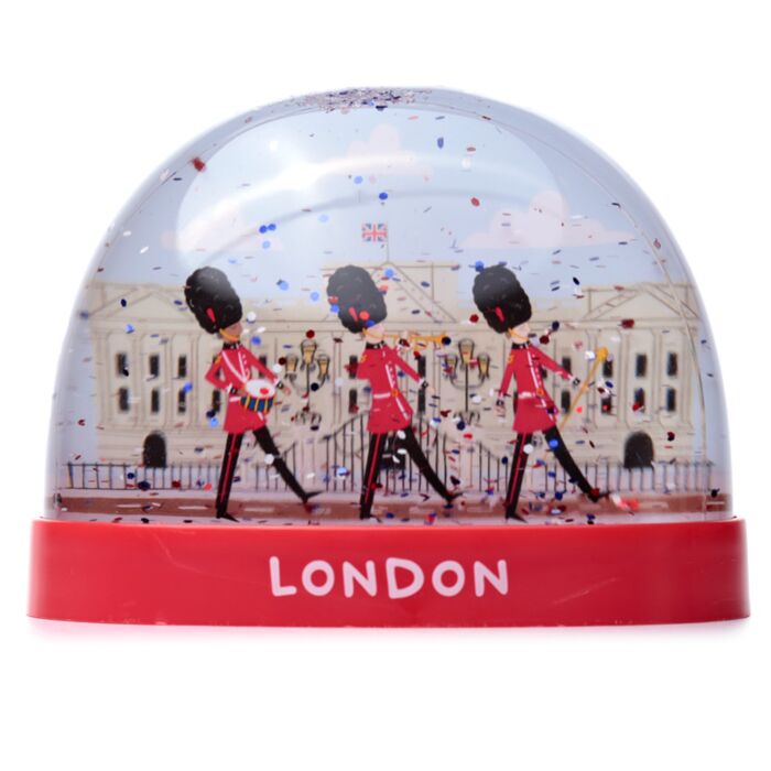 Londen Souvenir Koninklijke Wachter op Parade Large Glitter Sneeuwbol
