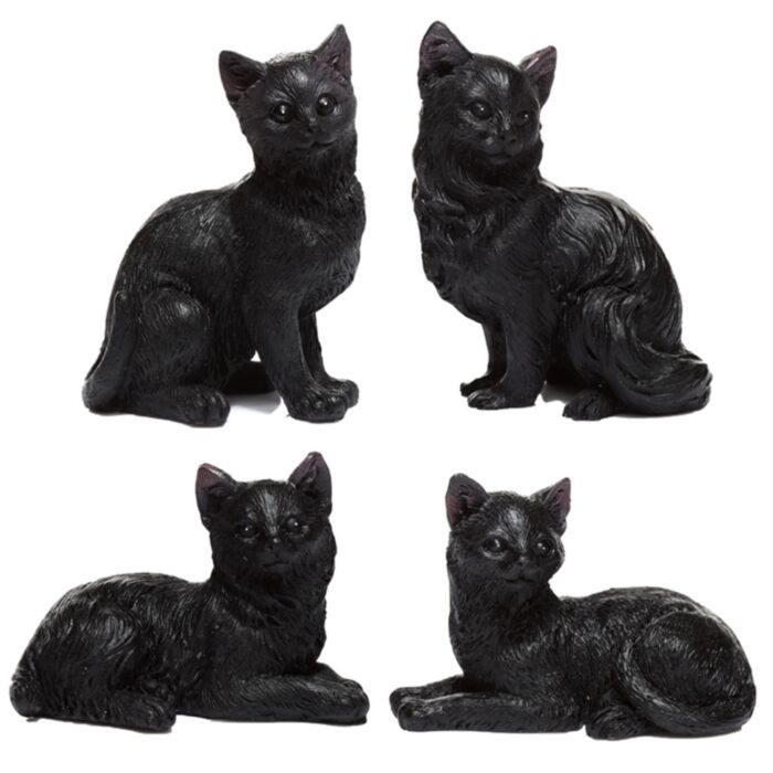 Zwarte Kat Miniatuur Beeldjes