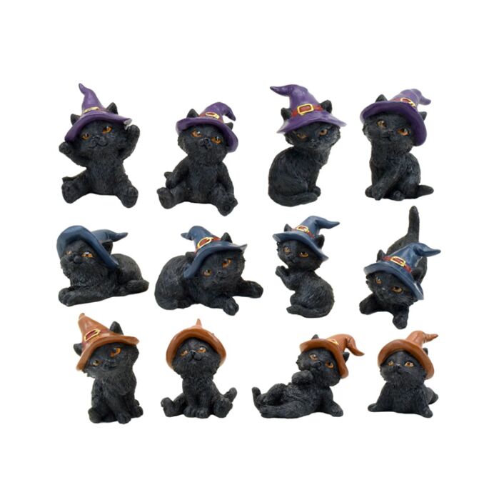 Witches Black Cat Miniatuur Beeldjes