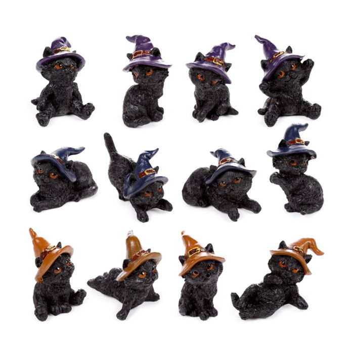 Witches Black Cat Miniatuur Beeldjes