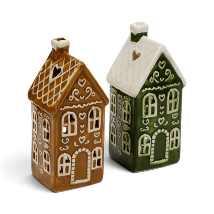 Kerst peperkoekhuisje theelichthouder - Herenhuis