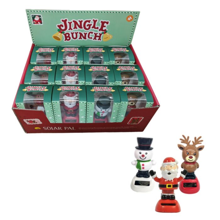 Kerstmis Jingle Bunch Santa, Sneeuwpop & Rendier Solar Pal