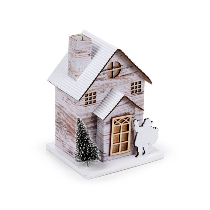 Zilverberk Kerstmis Huis LED Decoratie