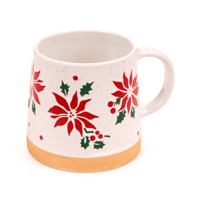 Kerstster Plant Tapse Stoneware Mok