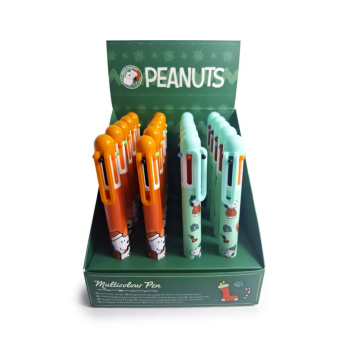 Kerstmis Peanuts Snoopy & Woodstock Meerkleurige Pen (6 kleuren)