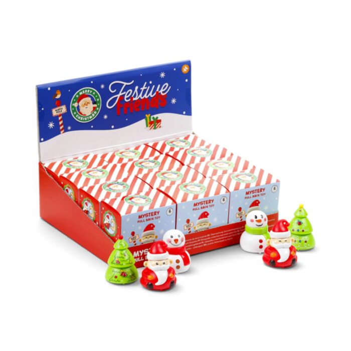 Mystery Festive Friends Kerstmis Terugtrek Actiespeelgoed  Blind Box