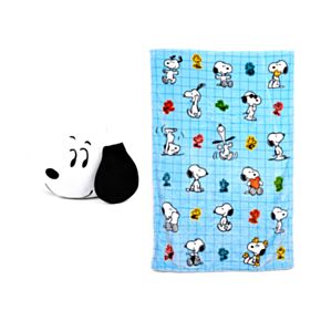 Blankeazzz Peanuts Snoopy & Woodstock 2-in-1 Knuffel & Reisdeken