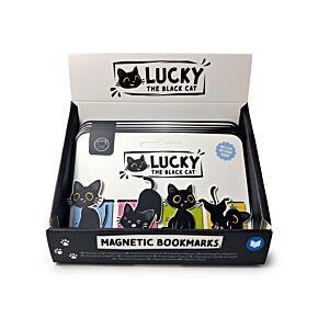 Lucky de Zwarte Kat Magnetische Boekenlegger Set