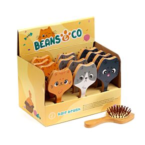 Beans & Co Katten Bamboe Haarborstel