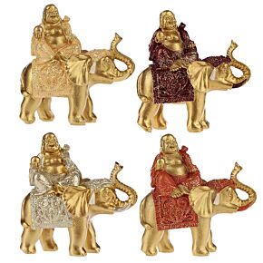 Zittend Glitter Olifant Chinese Lachende Boeddha Zittend Glitter Olifant Chinese Lachende Boeddha