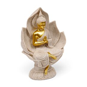 Zandsteen & Goud Effect Thaise Boeddha zittend