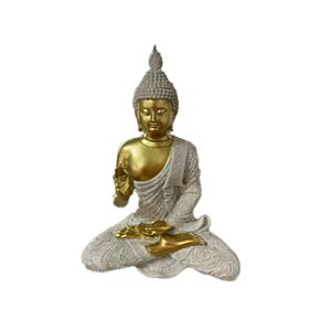 Zandsteen & Goud Effect Thaise Boeddha Meditatie