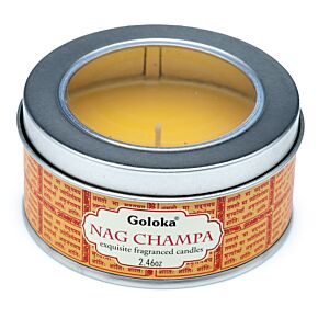 Goloka Nag Champa Paraffine Wax Geurkaars in blik