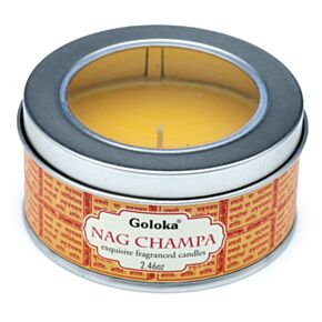 Goloka Nag Champa Paraffine Wax Geurkaars in blik