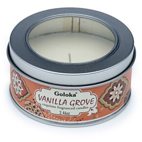 Goloka Vanille Grove Paraffine Wax Geurkaars in blik
