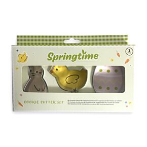 Springtime Lente Lente Konijn & Kuiken Ei Koekjesuitsteker Set van 3