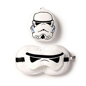 Relaxeazzz Pluche The Original Stormtrooper Rond Reiskussen & Slaapmasker
