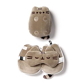 Pusheen Kat Rond Reiskussen & Slaapmasker