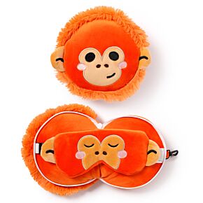 Relaxeazzz Adoramals Orangutang Rond Reiskussen & Slaapmasker Relaxeazzz Adoramals Orangutang Rond Reiskussen & Slaapmasker