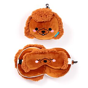Relaxeazzz Adoramals Gigi de Poedel Rond Reiskussen & Slaapmasker