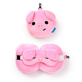 Relaxeazzz Adoramals Oliver het Varken Rond Reiskussen & Slaapmasker
