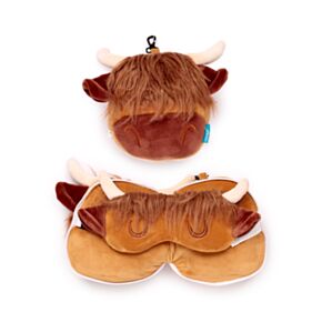 Relaxeazzz Highland Koe Reiskussen & Slaapmasker