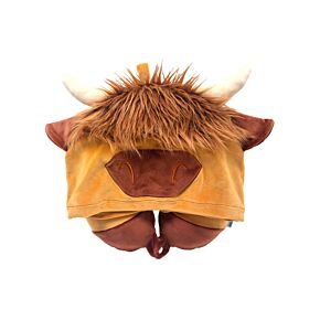 Hoodeazzz Harige Koe Highland Coo Memory Foam Reiskussen Capuchon Hoodeazzz Harige Koe Highland Coo Memory Foam Reiskussen Capuchon