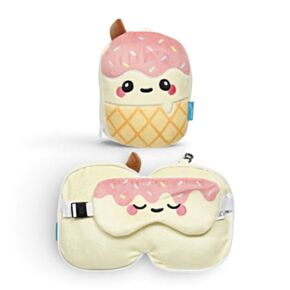 Relaxeazzz Foodiemals Isla het Ijsje Reiskussen & Slaapmasker