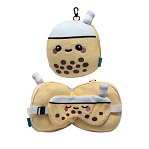 Relaxeazzz Foodiemals Bubble Tea Reiskussen & Slaapmasker