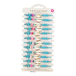 Mode Armbanden - Blauwe Kralen met Schelpen & Zeester