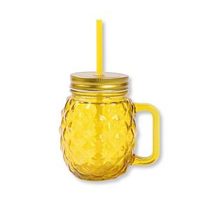 Foodiemals Ananasvormige Mason Jar Glazen Drinkbeker