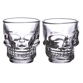 2 glazen shotglaasjes (60ml) - Schedel