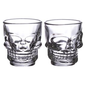 2 glazen shotglaasjes (60ml) - Schedel