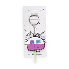Home is Where You Park It Caravan PVC Sleutellabel Sleutelhanger