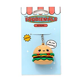 Hammy de Burger Foodiemals 3D PVC Sleutelhanger