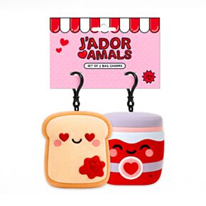Squidglys J'Adoramals Hart Toast & Jam Mini Sleutelhanger Set van 2