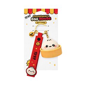 Foodiemals Bao House Bao Bun 3D Tas Bedeltje Sleutelhanger