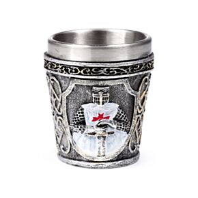 Middeleeuwse Witte Ridder Borrelglaasje Shot Glas