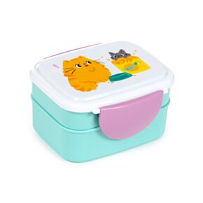 Beans & Co Katten Clip Bento Box Lunchtrommel & bestek