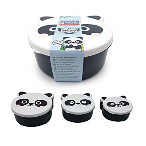 Adoramals Panda Set van 3 Gevormde Lunch Boxen
