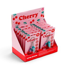 Cherry Kersen Lipolie Stick Charm Sleutelhanger