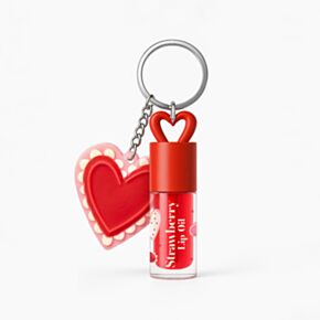 Amore Hart Aardbei Lipolie Stick Charm Sleutelhander