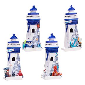 Blauwe Vuurtoren 3D Zee & Strand Souvenir Magneet 