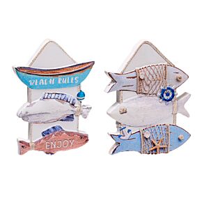 Vis Bord 3D Zee & Strand Souvenir Magneet 