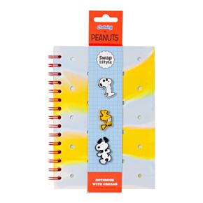 Peanuts Snoopy & Woodstock Siliconen A5 Notitieboekje met bedeltje